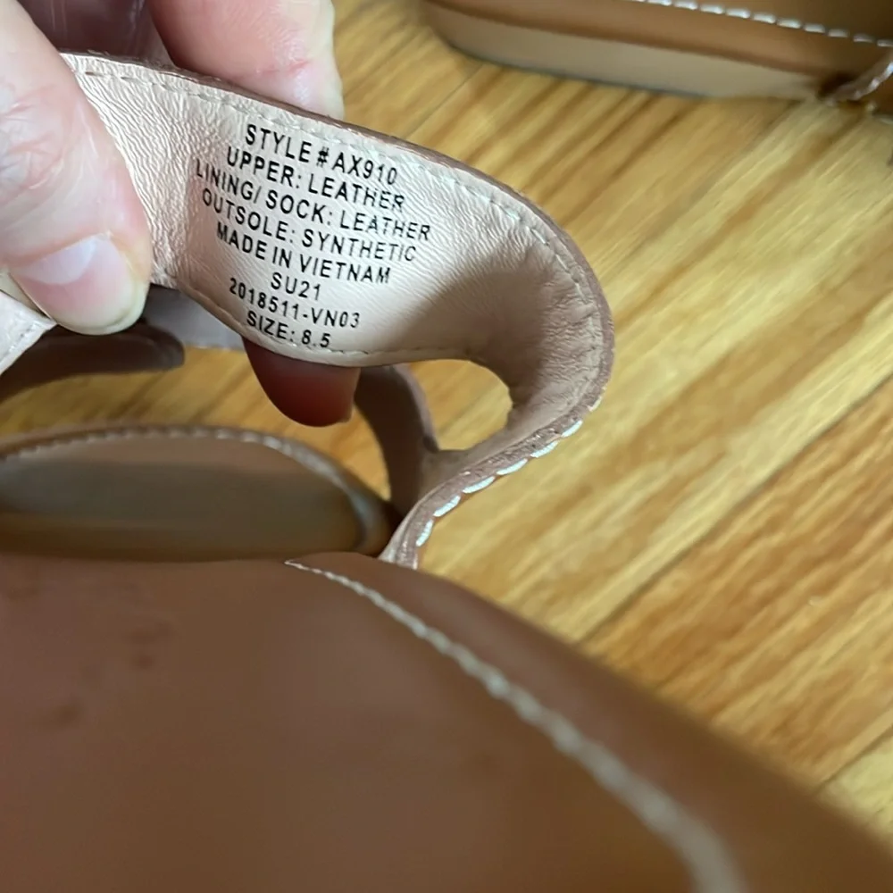J Crew‎ Leather Double Buckle-Strap Wood Heel Retro Sandals